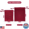 G2PLUS Red Velvet Jewelry Pouches, 20PCS Small Velvet Gift Bags with Drawstring, Wine Red Christmas Gift Bags for Wedding Favors, Candy Bag, Party Favors (2.75''x3.54'')