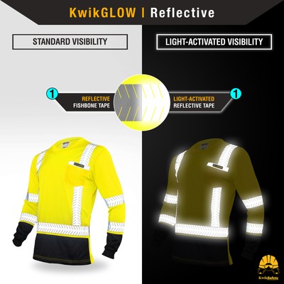 KwikSafety MECHANIC Hi Vis Reflective Long Sleeve ANSI Class 3 Safety Shirt