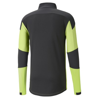 PUMA MENS PUMA OLYMPIQUE DE MARSEILLE 1/4 ZIP TOP SPORT SHIRT - YELLOW