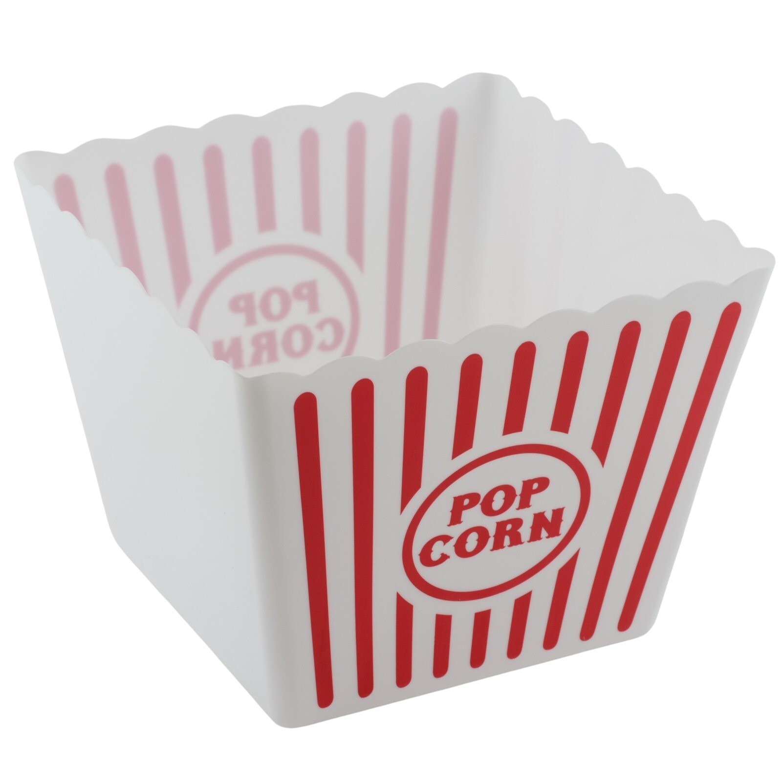 Popcorn Bucket Tub Bowl Retro Plastic Large Size Set of 4 Home Movie Theater
