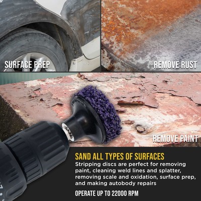 Dura-Gold 11 pc 2" Diameter Abrasive Stripping Brush Wheel Set with Backing Pad