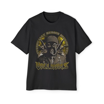 Eventually Heroes Become The Villains Black Streetwear Heavy Oversized Tee