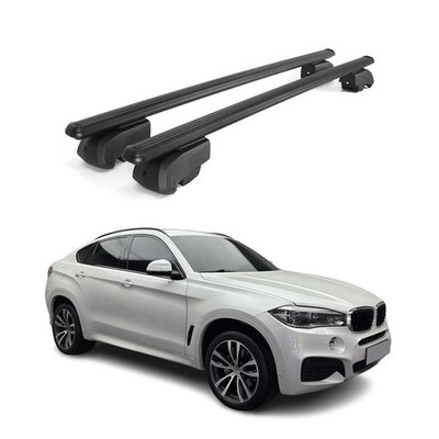 Roof Rack Cross Bars Luggage Carrier for BMW X6 F16 F86 2015-2019 Black