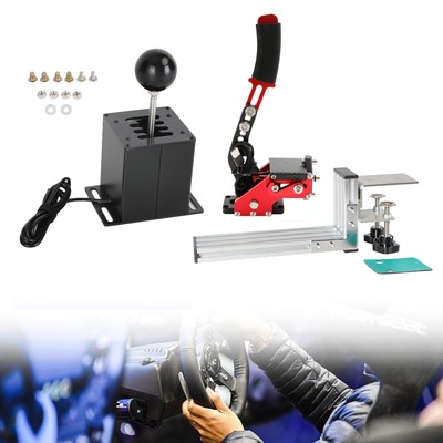 USB Handbrake with L Clip and 7+R H Shifter for Thrustmaster T300RS/GT Window EP