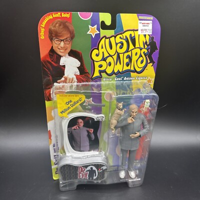 Austin Powers Dr. Evil Mr Bigglesworth McFarlane Toys Action Figure 1999 Vintage