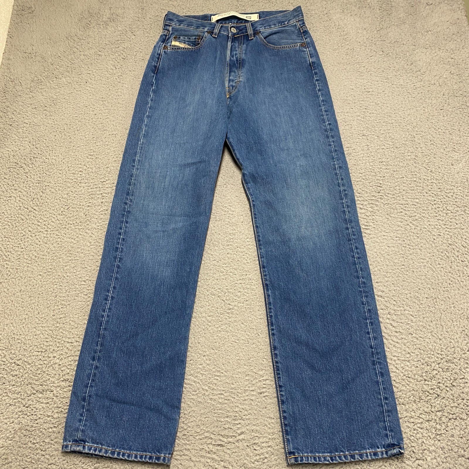 DIESEL Straight Jeans サイドジップ 28 Diesel 1989 D-Mine 09I28 straight-leg Jeans | Blue | FARFETCH