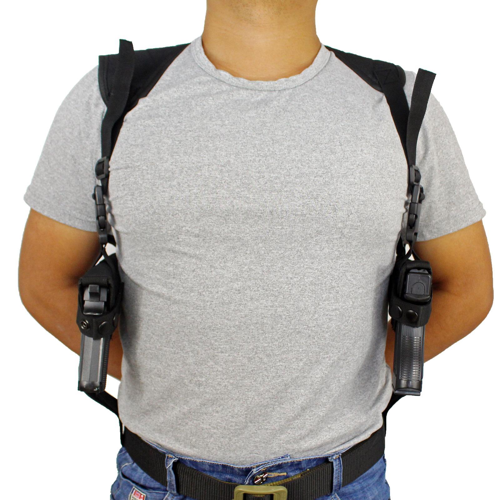 Tactical Shoulder Pistol Holster Universal Adjustable Double Draw Dual