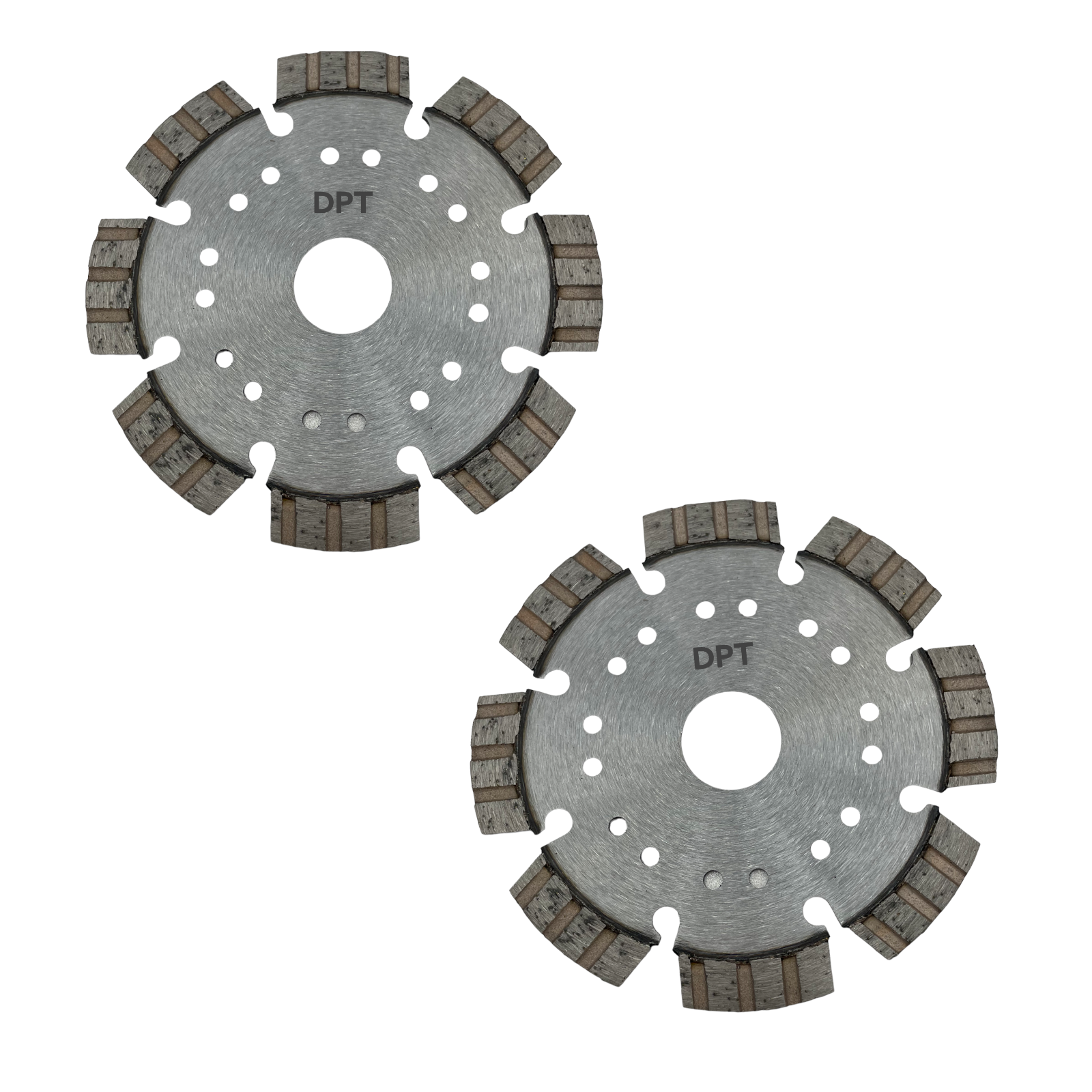 2 Pack 4-1/2 In Diamond Saw Blade Cut Block Brick Stone and Refractory Segmented