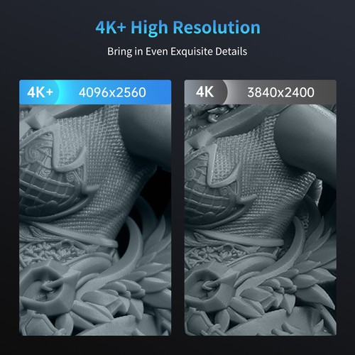 ANYCUBIC Photon Mono 2 Resin LCD 3D Printer 4k+ 6.6'' Screen 6.5x3.5x5.6in Size