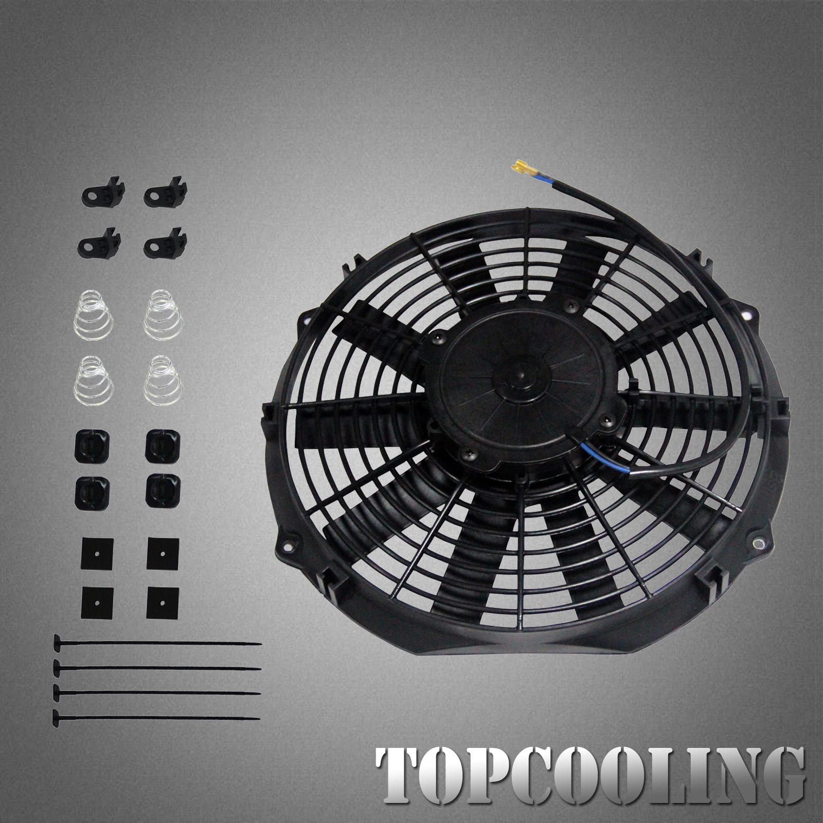 12 Inch 12 Volt Electric Cooling Fan + Mounting Kit Performance Thermo