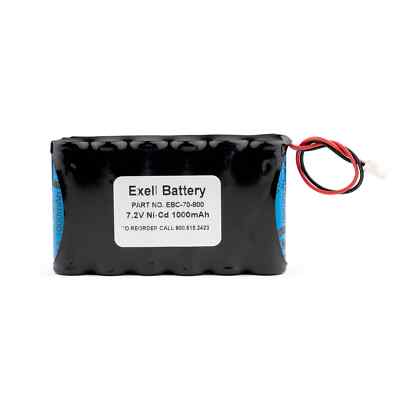 Exell NiCD 7.2V 800mAh Battery for Security Alarm Systems Walynx-RCHBSC C8-B33