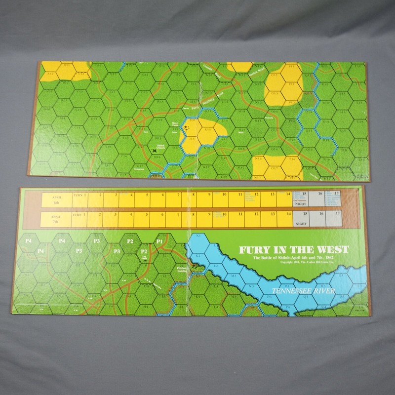 Avalon Hill Fury In The West Civil War Battle Of Shiloh Board Game