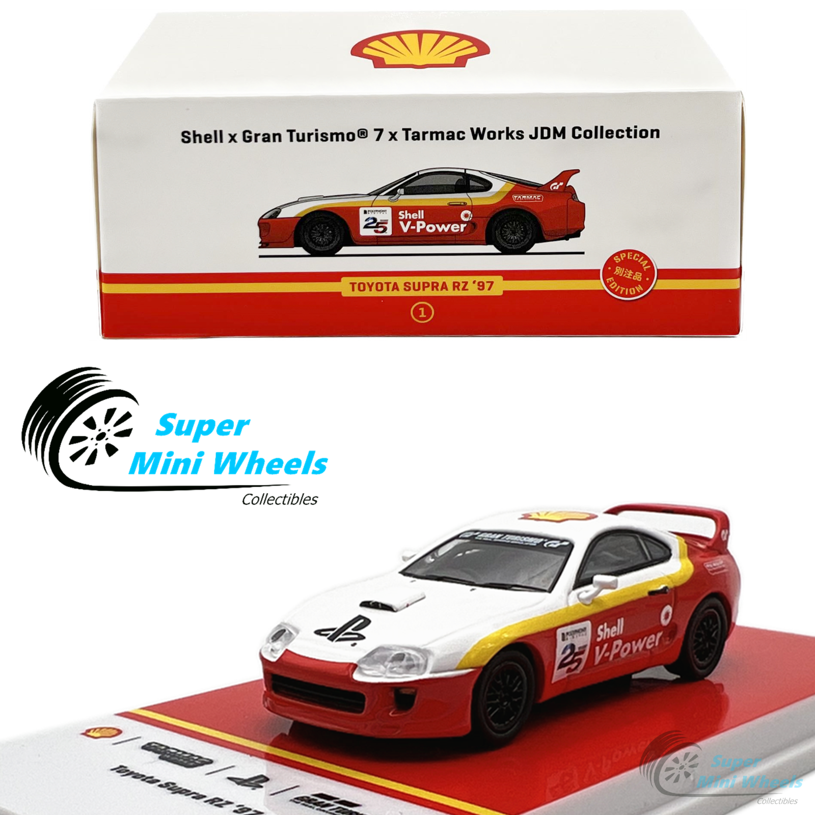 Tarmac Works 1:64 - '97 Toyota Supra RZ - SHELL - Gran Tarmac Works 1:64 - '97 Toyota Supra RZ - SHELL - Gran