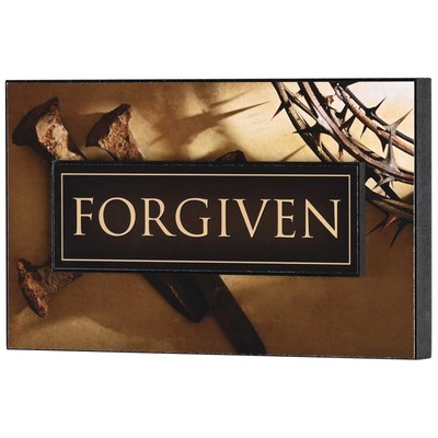 Forgiven Nails Crown Thorns 10 x 6 Double Layered Wall Plaque Artwork Home Décor