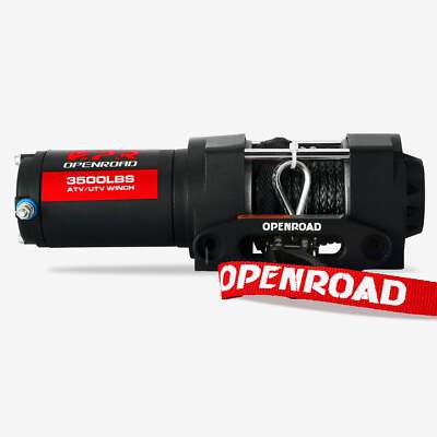 OPRNROAD 3500 lb ATV/UTV Winch, 3000lb Winch Synthetic Rope Mounting Plate