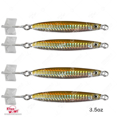 12 MUSTAD OPEN EYE TUBE FISH HOOKS FLO WH LATEX UMBRELLA RIG DIAMOND JIG SZ 10//0