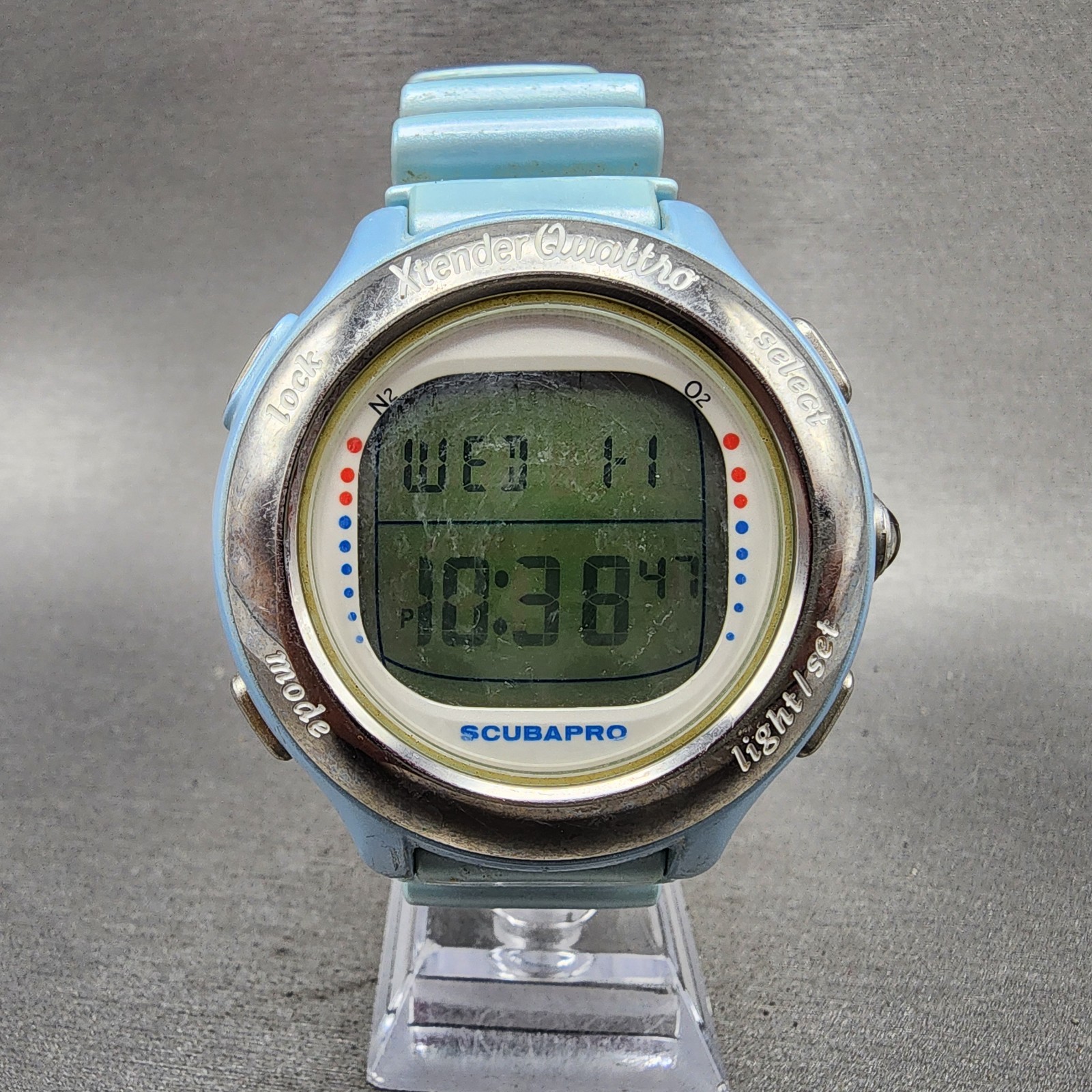 Scubapro Xtender Quattro Dive Computer Blue 48mm LCD Alarm