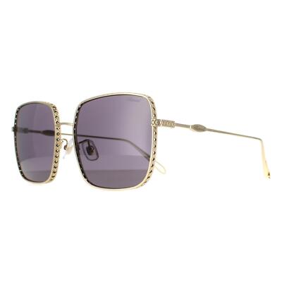 Pre-owned Chopard Sunglasses Schc85m 588feg Shiny Camel Brown Gradient Gold Mirror