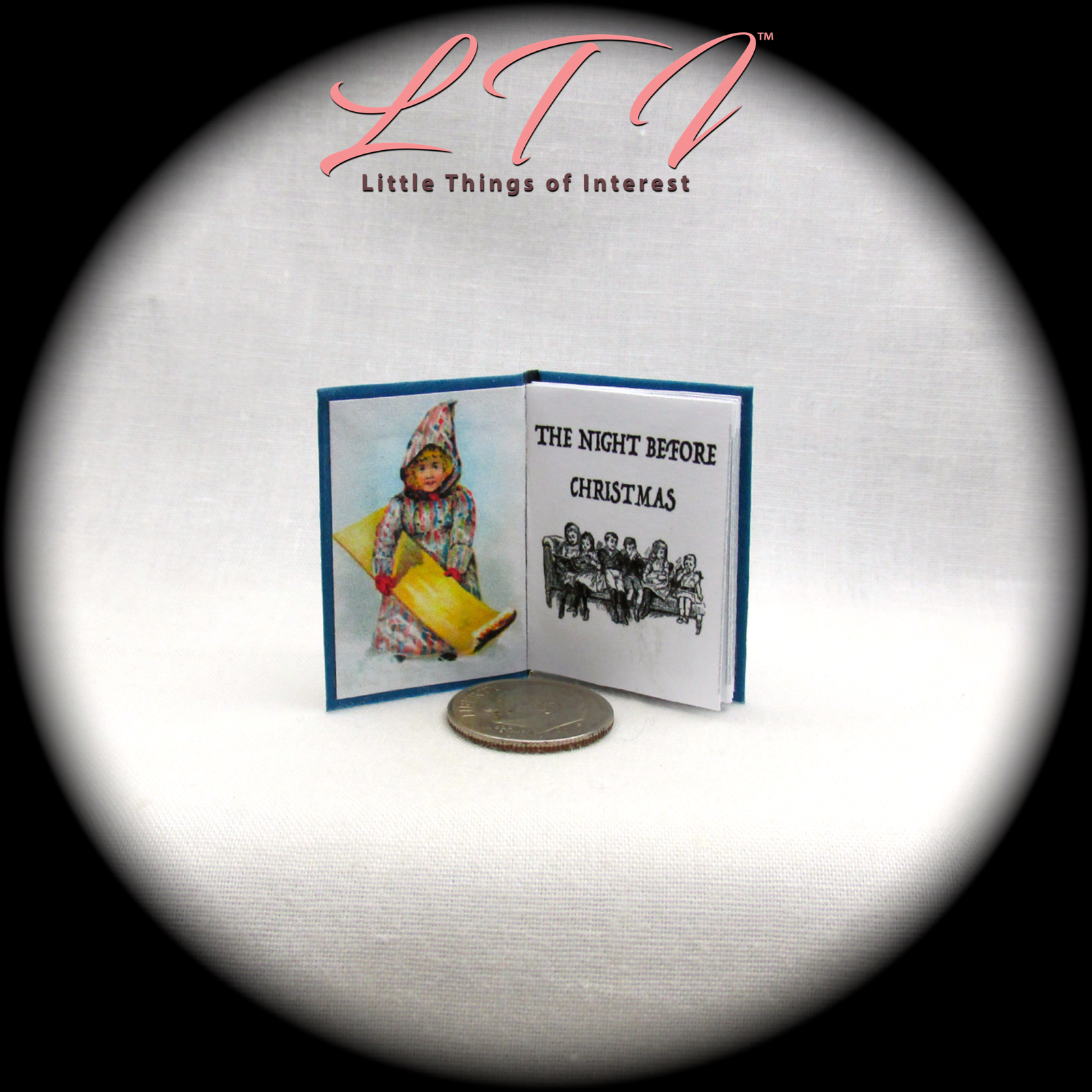 1:6 Scale The NIGHT BEFORE CHRISTMAS Readable Illustrated Miniature Book