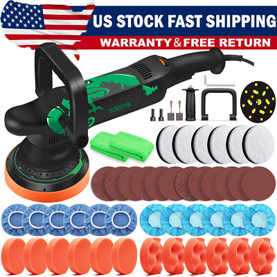 Dual Action Car Polisher Buffer Polishing Machine DA Orbital 6'' Polish Pad Kit s