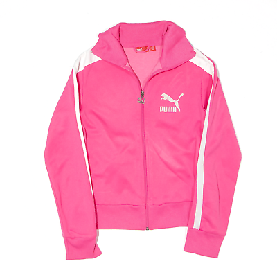PUMA Girls Bright Pink Track Jacket M eBay