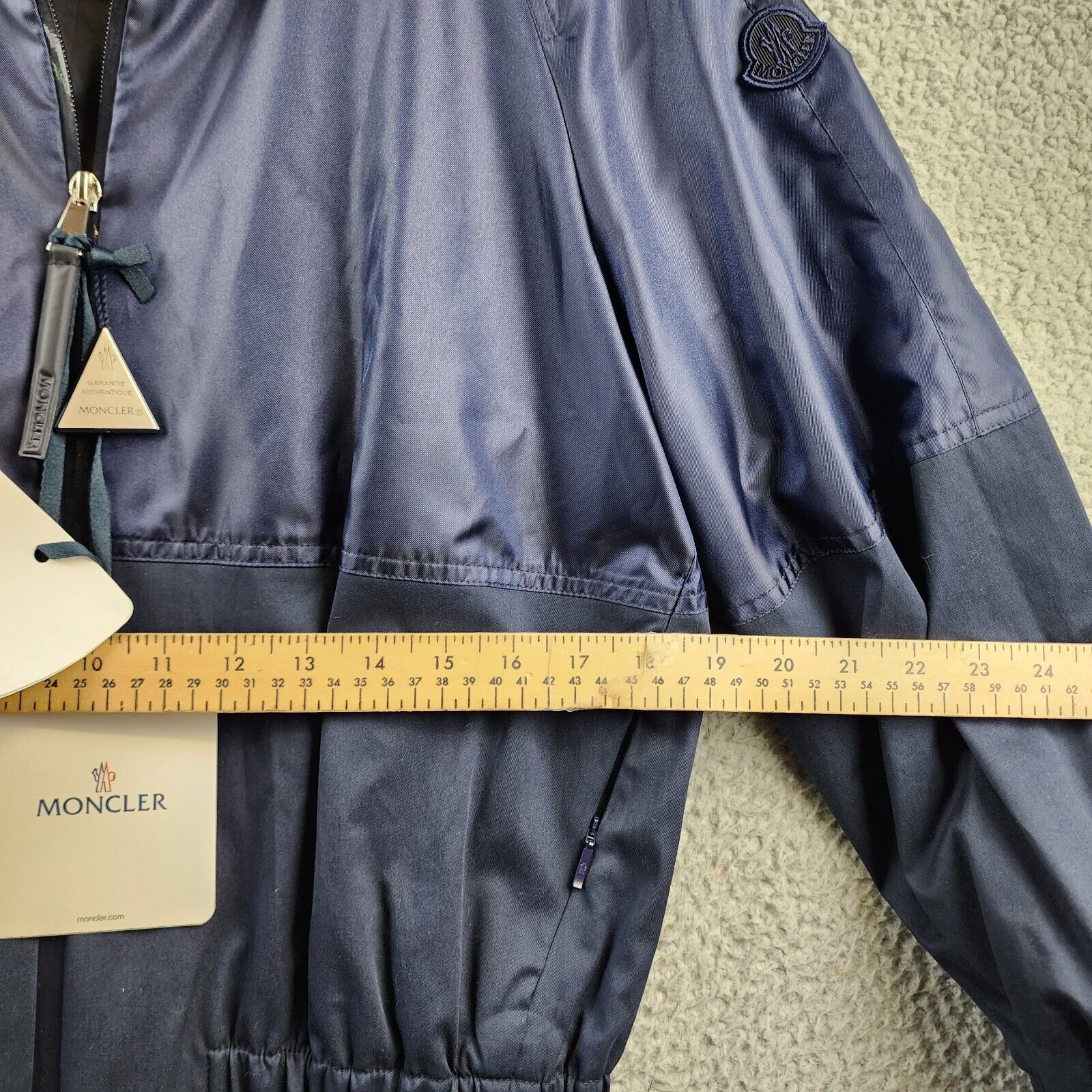 Moncler Gobie Mixed Media Bomber Jacket Women's 0 Dark Blue Moncler Gobie Mixed Media Bomber Jacket Women's 0 Dark Blue
