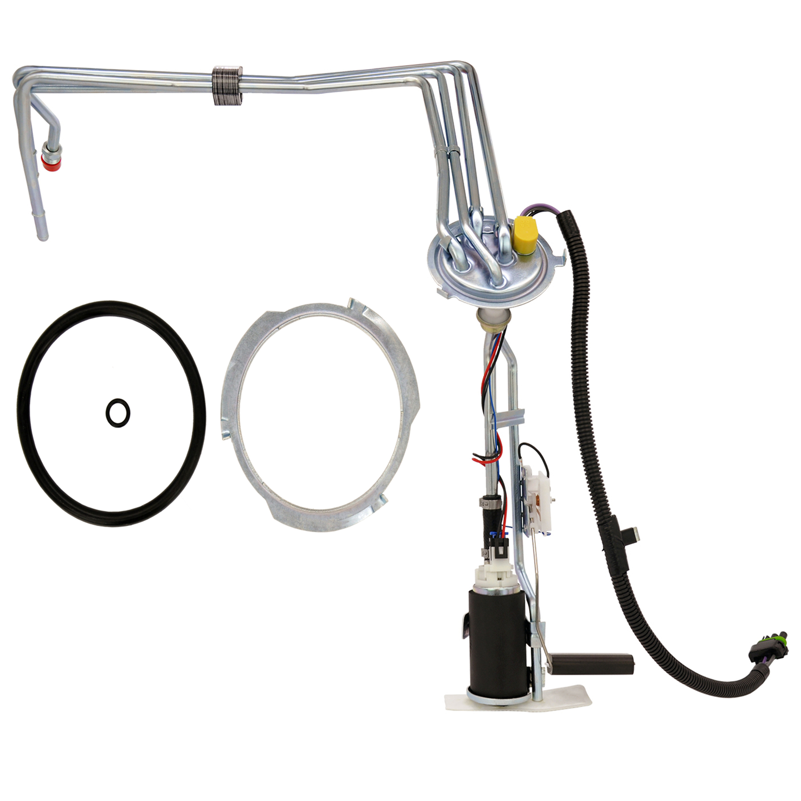 Evan Fischer Fuel Sending Unit Compatible With 1963-1976 Dodge Dart, Fits 1963-1976 Plymouth Valiant, Fits 1964-1969 Plymouth Barracuda, Two Ports - 1/4 In. Inlet And 3/8 In. Outlet