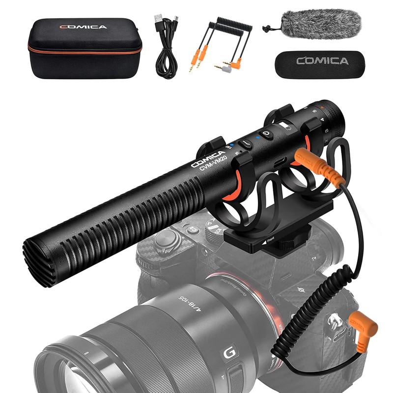 Shotgun Microphone, CVM-VM20 Professional Super Cardioid Microphone with Shock