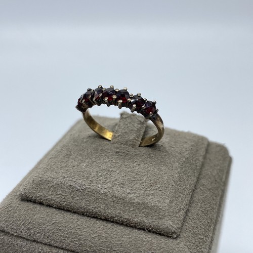 | Antiker Silber Ring | 900er Silber | Granat
