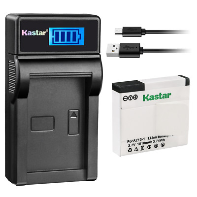 Kastar Battery LCD Charger for Xiaomi YI AZ13 AZ13-2 Xiaomi Yi 1 Action Camera