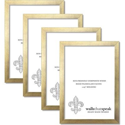 WallsThatSpeak Gold Picture Frame for Puzzles, Posters, Photos, or Artwork