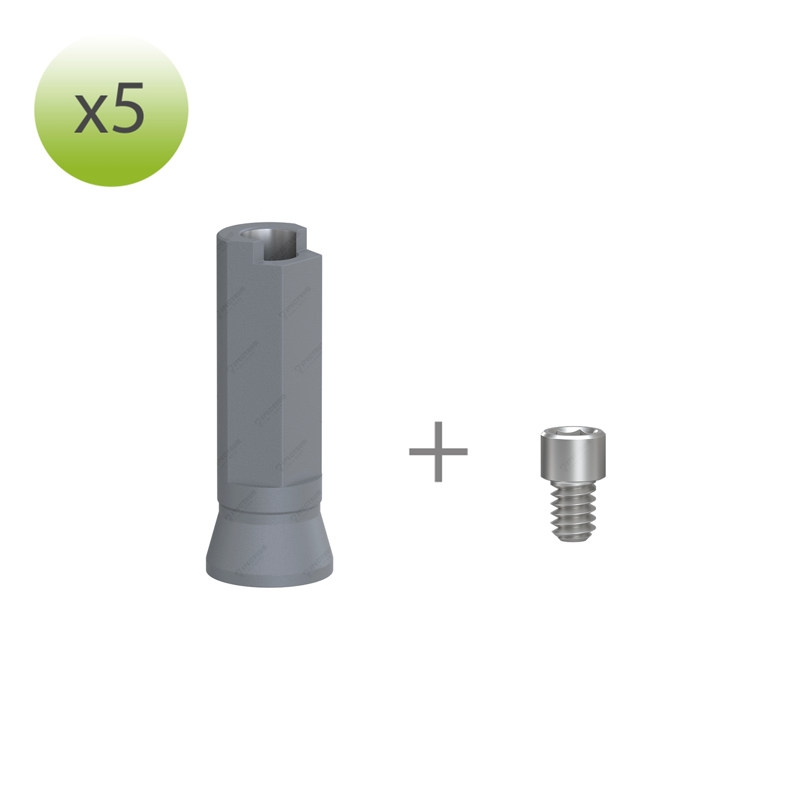 x 5 Titanium CAD/CAM Multi-Unit Scanbody Scan Abutment