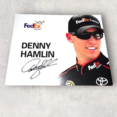 Denny Hamlin FEDEX JGR #11 TOYOTA NASCAR 2012 RACING autographed 9x11 photo