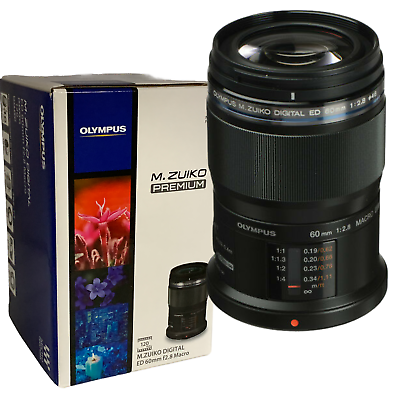 New OLYMPUS M.Zuiko Digital ED 60mm f/2.8 Macro Lens Micro Four Thirds Mount New OLYMPUS M.Zuiko Digital ED 60mm f/2.8 Macro Lens Micro Four Thirds Mount