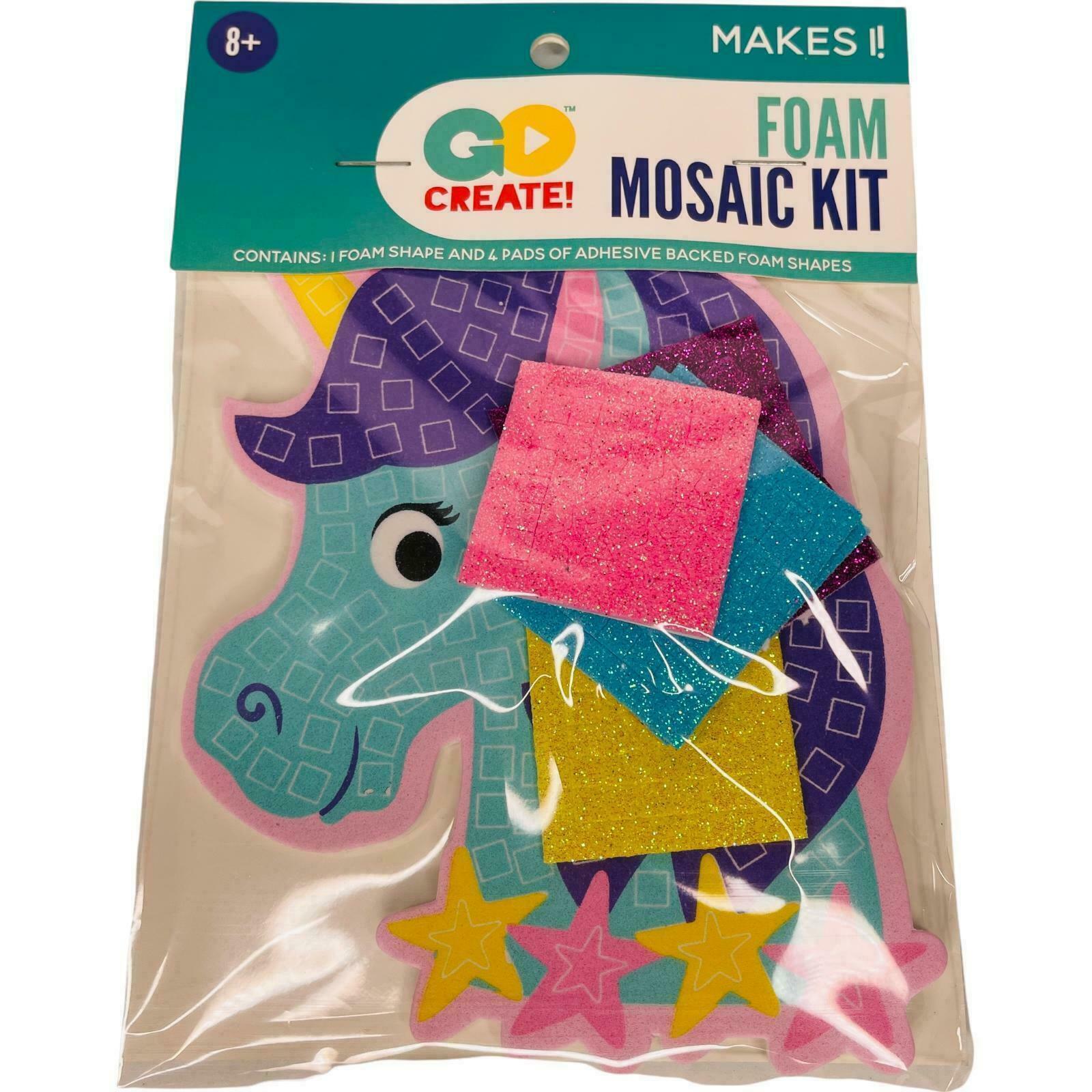 New Image Group Foam Mosaic Kit Unicorn Go Create Ages 8+