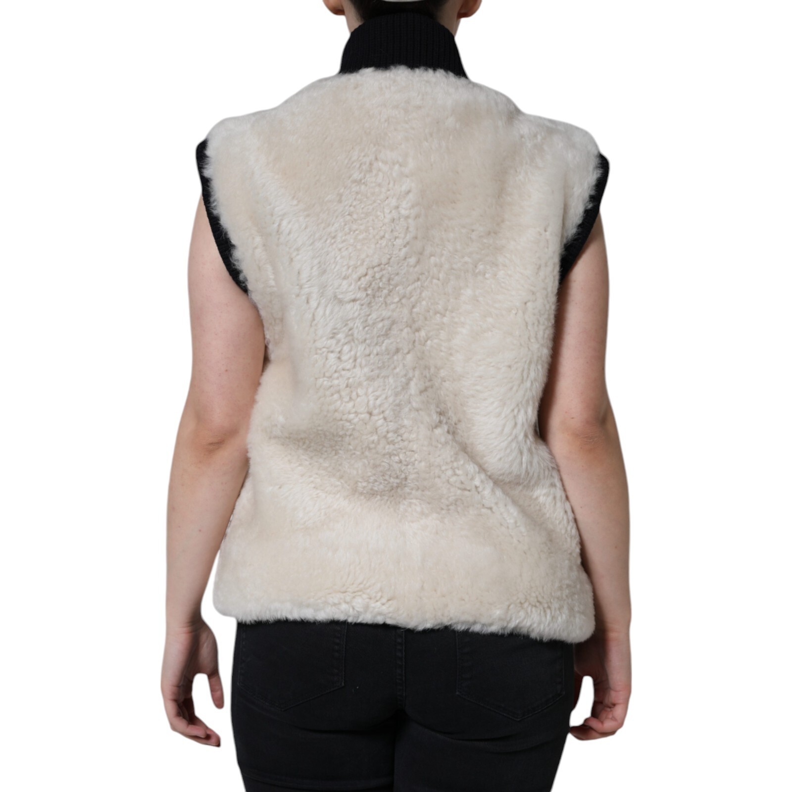 Pre-owned Burberry Jacket White Warrenford Shearling Leather Vest Coat It44/us10/l 3690usd