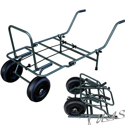 Luxus Karpfen Set Transport Trolley XXL Carp Barrow Angelkarre /& 3 Taschen Sha