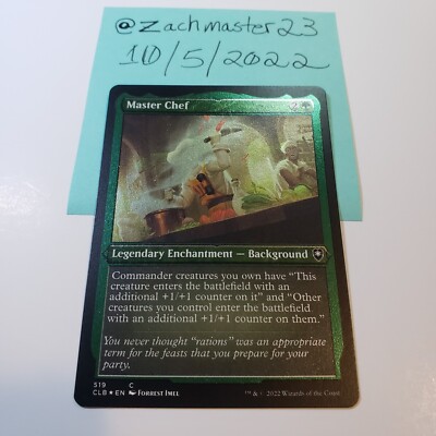 Master Chef Foil Etched MTG Commander Legends BFBG - Pack Fresh (Box6)