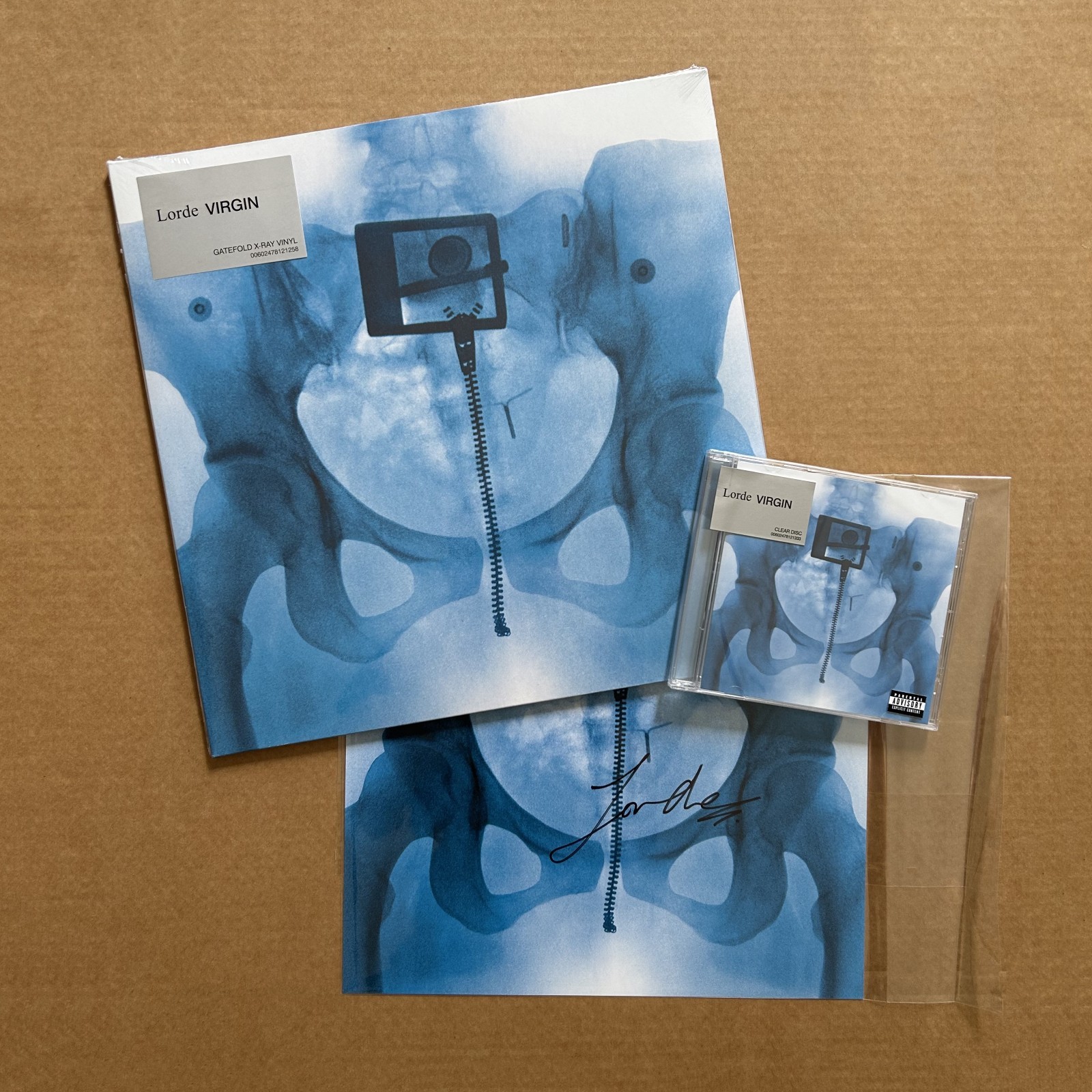 新品 サイン入り Lorde / Virgin ピクチャーディスク LP Lorde VIRGIN GATEFOLD X-Ray Picture Disc Vinyl LP