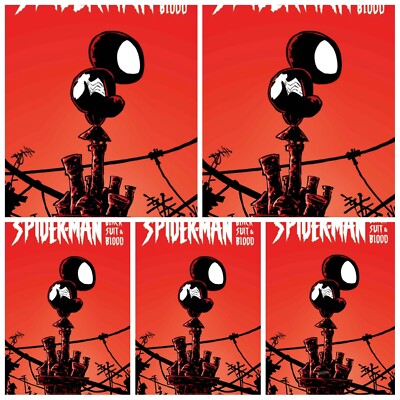 5 Pack Spider-Man Black Suit & Blood #1 Skottie Young PRESALE 8/7 Marvel 2024