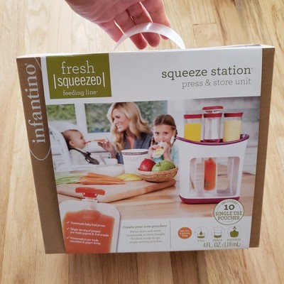 10PCS Reusable Baby Fresh Squeezed Pouch Weaning Food Puree Squeeze Storage USHK