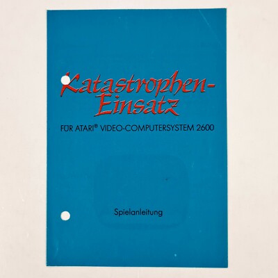  1983 Quelle/Atari 2600 Game Manual CATASTROPHE MISSION (M*A*S*H) dt/german