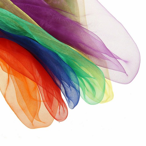 12pcs Gradient Juggling Silk Dance Magic Tricks Dancing Props Scarves