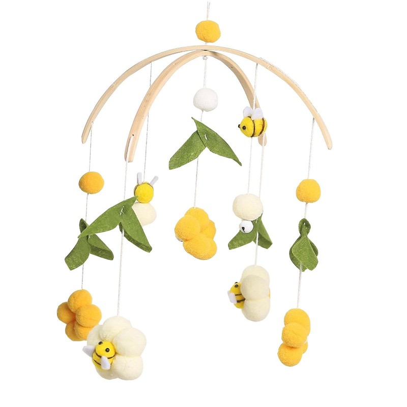 Baby Bed Bell Hand Made Bedroom Hanging Rotating Flower Toy 