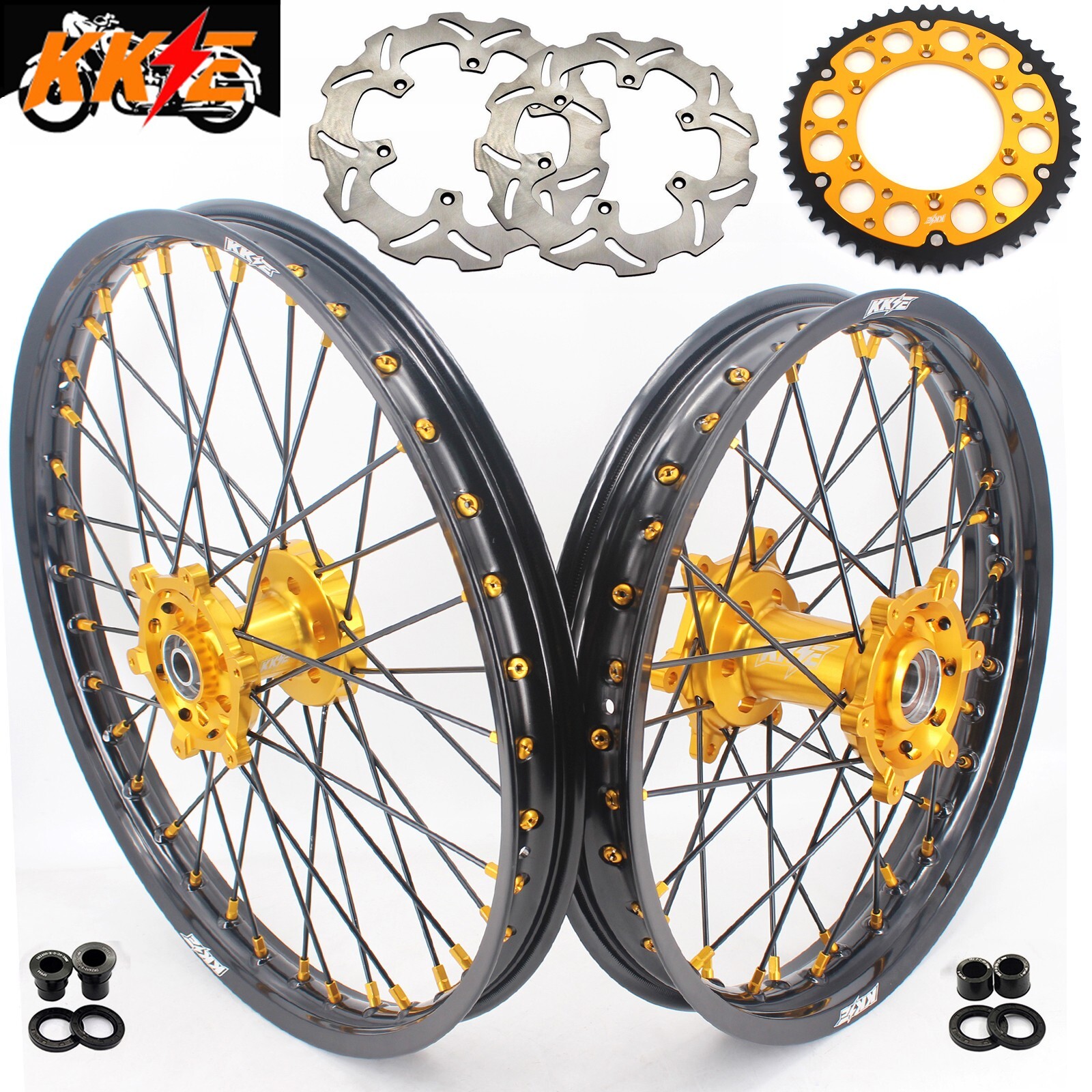 KKE 21/18 Dirt Bike Wheels Fit Suzuki DRZ400E DRZ400S 2000-2022 DRZ400 2000-2004