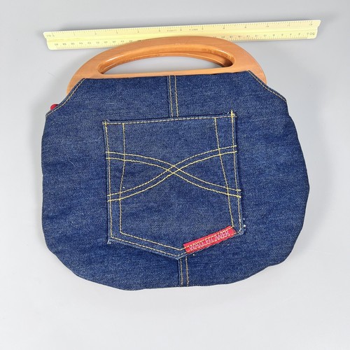 Bermuda Hand bag wallflower blue jean pocket red lining￼ Interchangeable P3