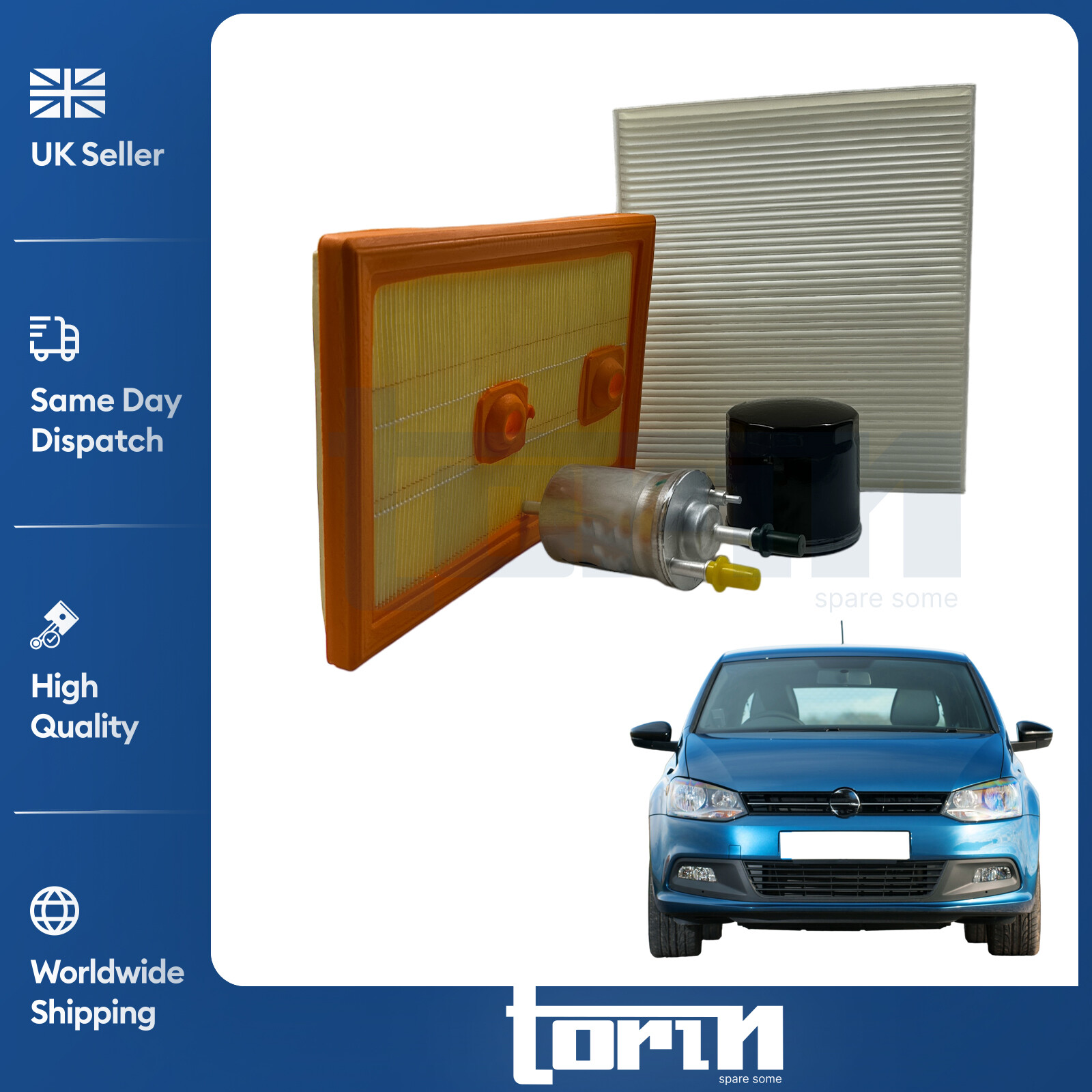 Service Kit For VW Polo Mk5 1.2 TSi 110HP Filter Set - Air Cabin Fuel Oil Set