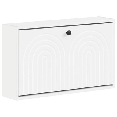 Wall-Mounted Shoe Cabinet ALKMAAR 71 x 17 x 43 cm White
