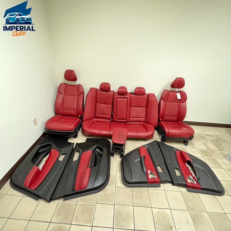 Used 2018-2020 ACURA TLX A-SPEC ASPEC SEAT COMPLETE FULL SET MADDER RED LEATHER OEM