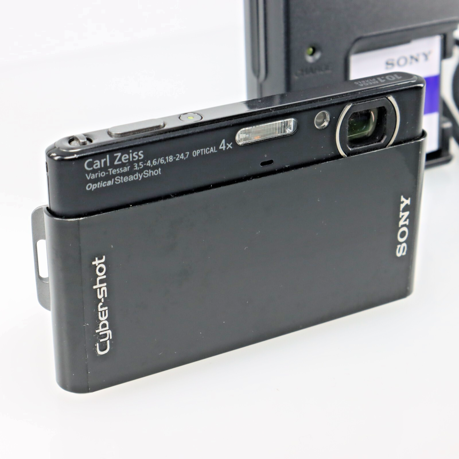 SONY DSC-T77 Digital Camera Black Cyber Shot 4.0x Optical